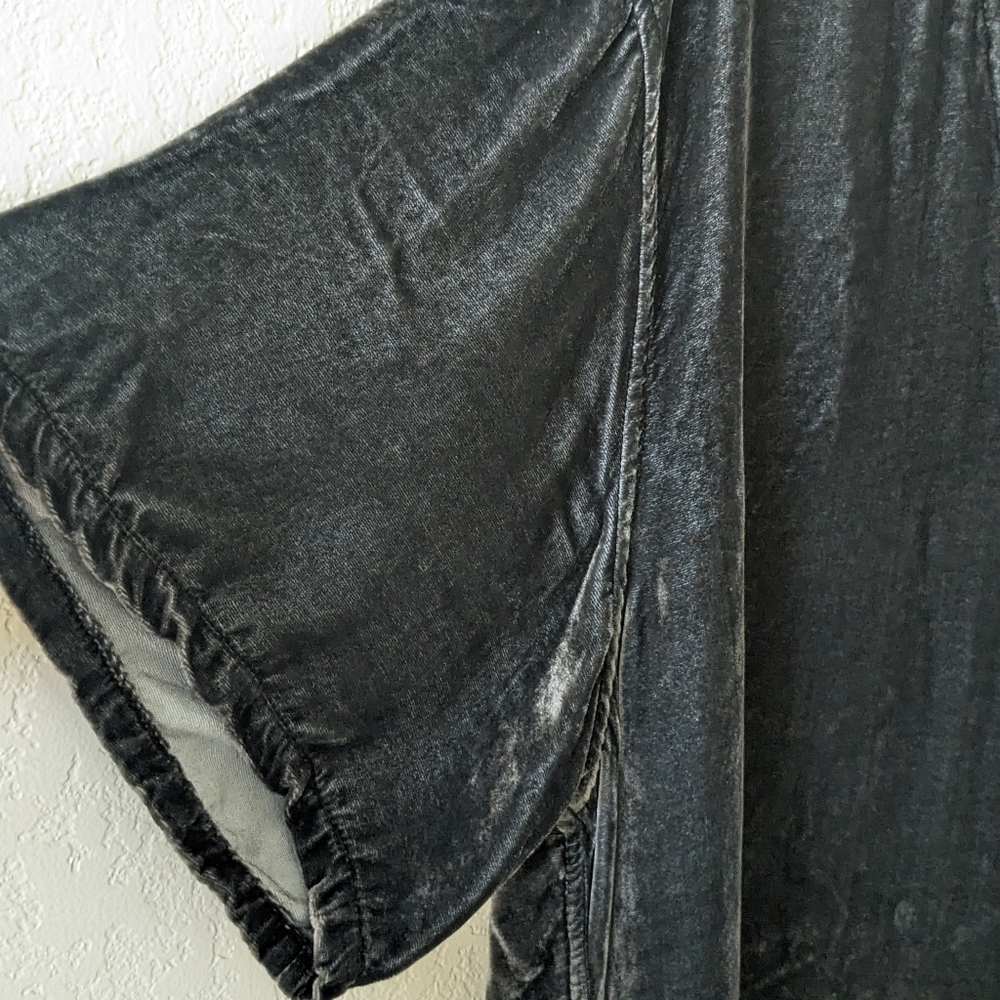 SOLD CP Shades x Free People Tunic Deep V-Neck T-Shirt Dress in Slate Gray - Picture 5 of 13